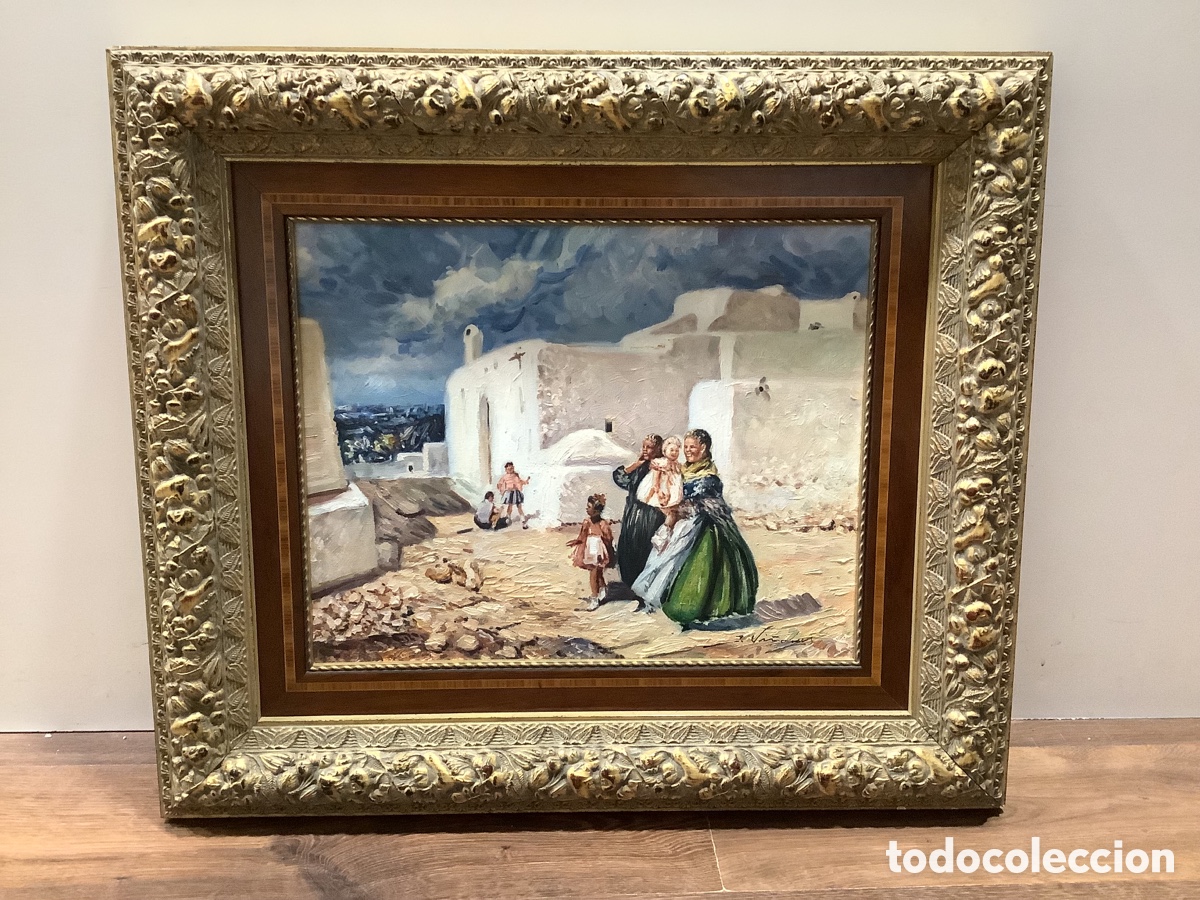 Arte: OLEO PAISAJE DE IBIZA - J. VI&Ntilde;OLES