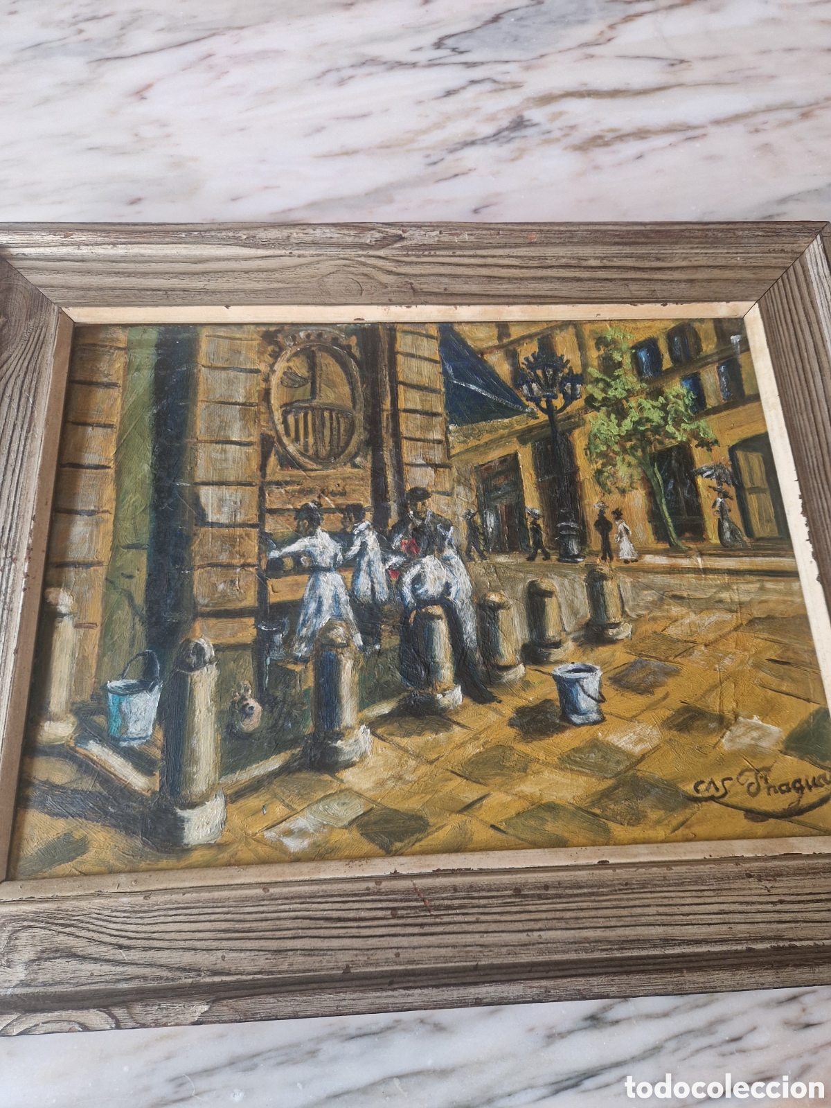 Arte: Pintura Cas Fraguas &rdquo;Fuente de Barcelona&rdquo;