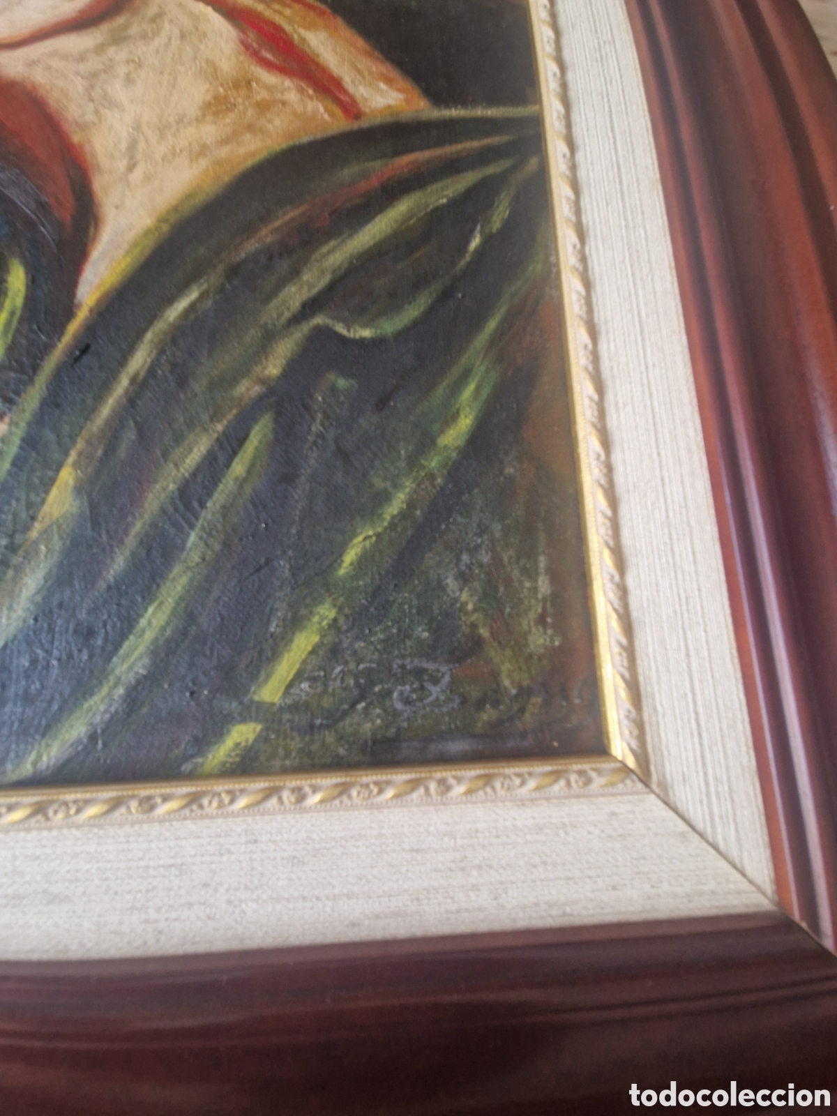 Arte: Pintura Cas Fraguas, semidesnudo mujer