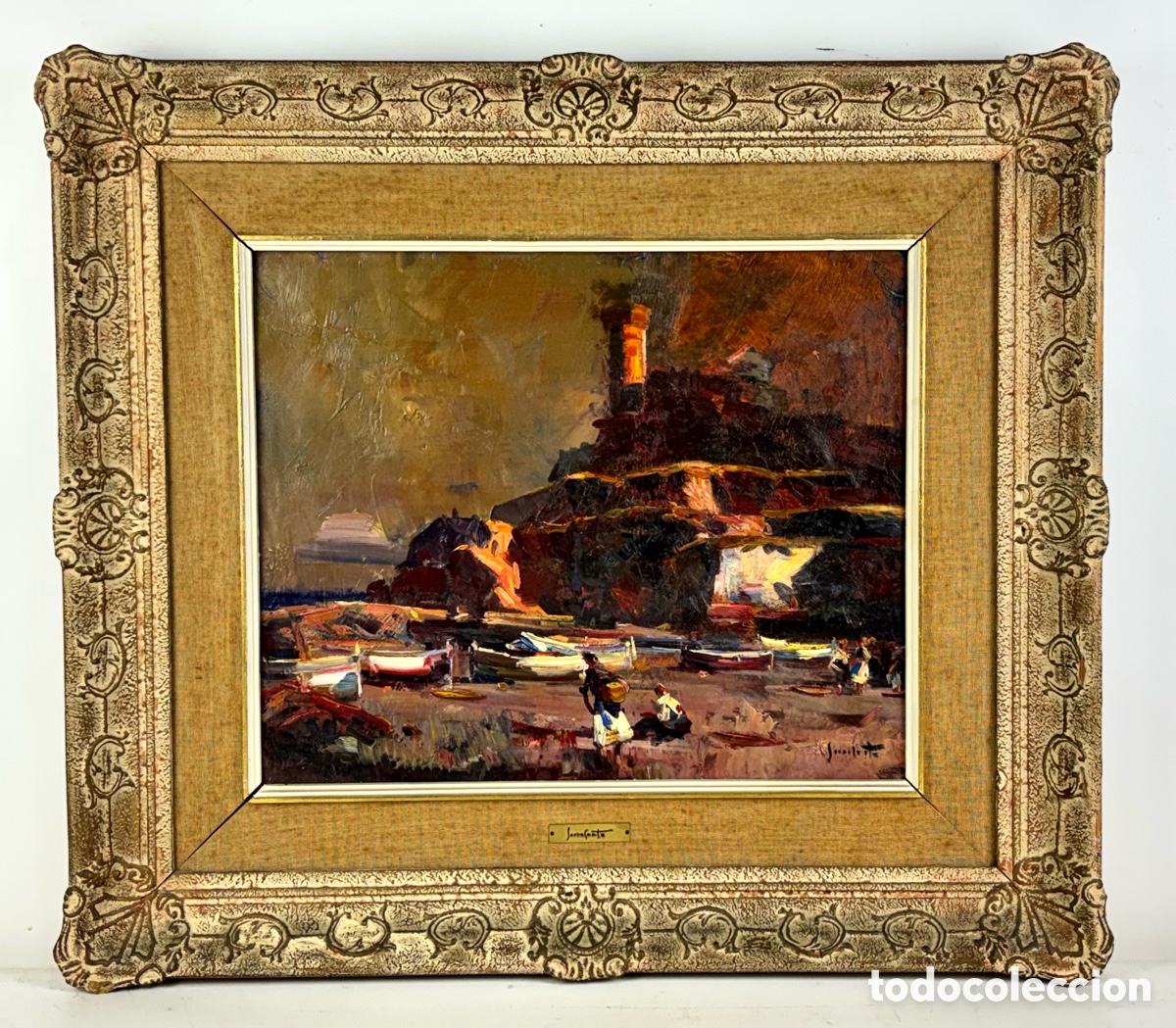 Arte: JOSEP SERRASANTA - TOSSA DE MAR - OLEO LIENZO.