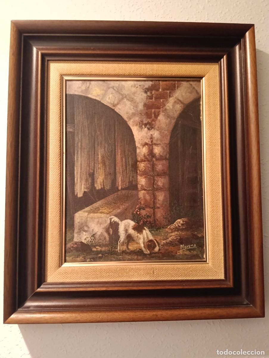 Arte: Dos &oacute;leos de Jos&eacute; Morera: &oacute;leo sobre lienzo de escenas costumbristas de cazamas