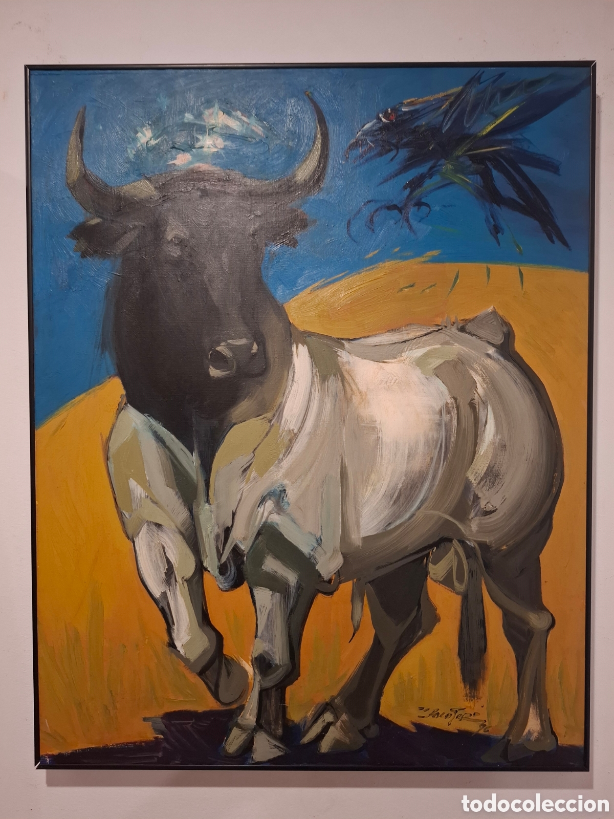 Arte: Oleo sobre lienzo de Paco toro gran pintor jerezano 93x74