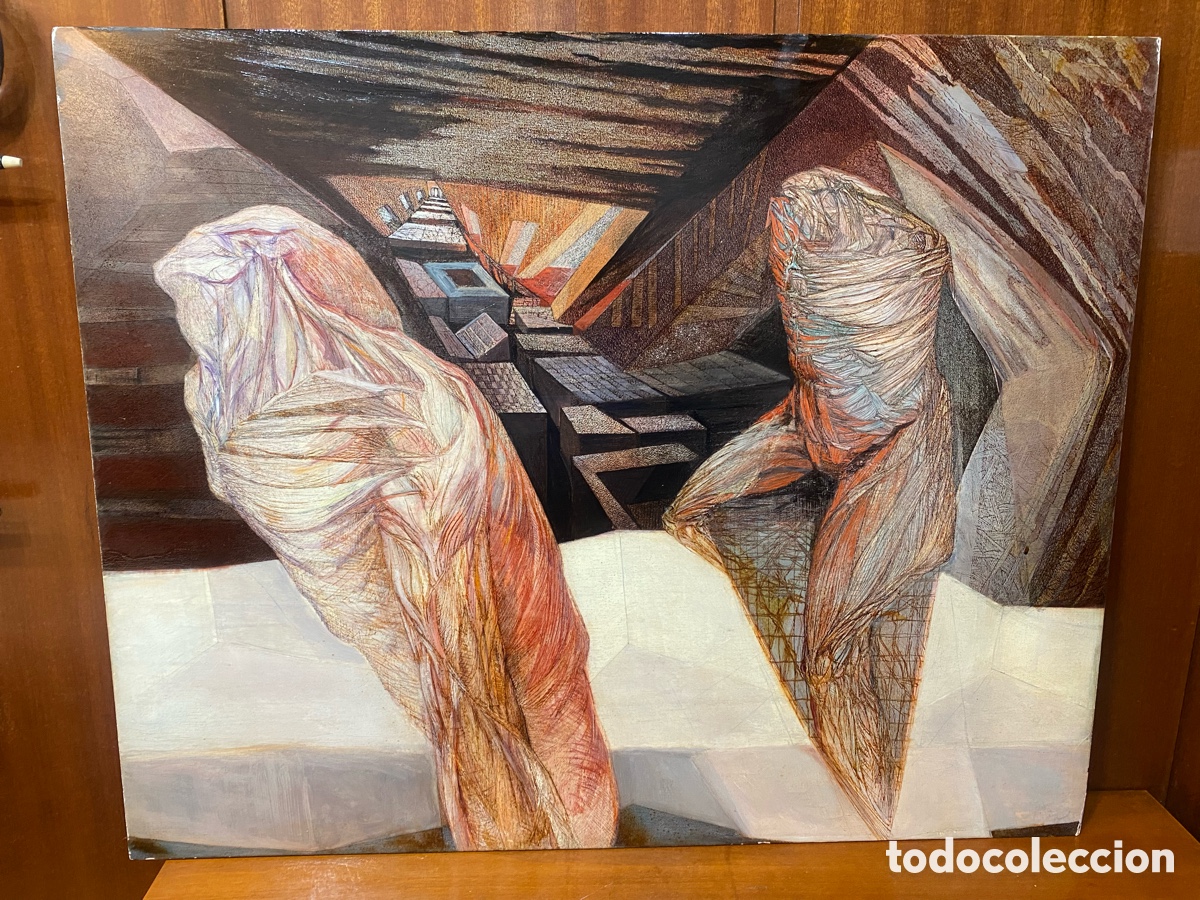 Arte: &Oacute;leo sobre tabla de madera - Foto 1