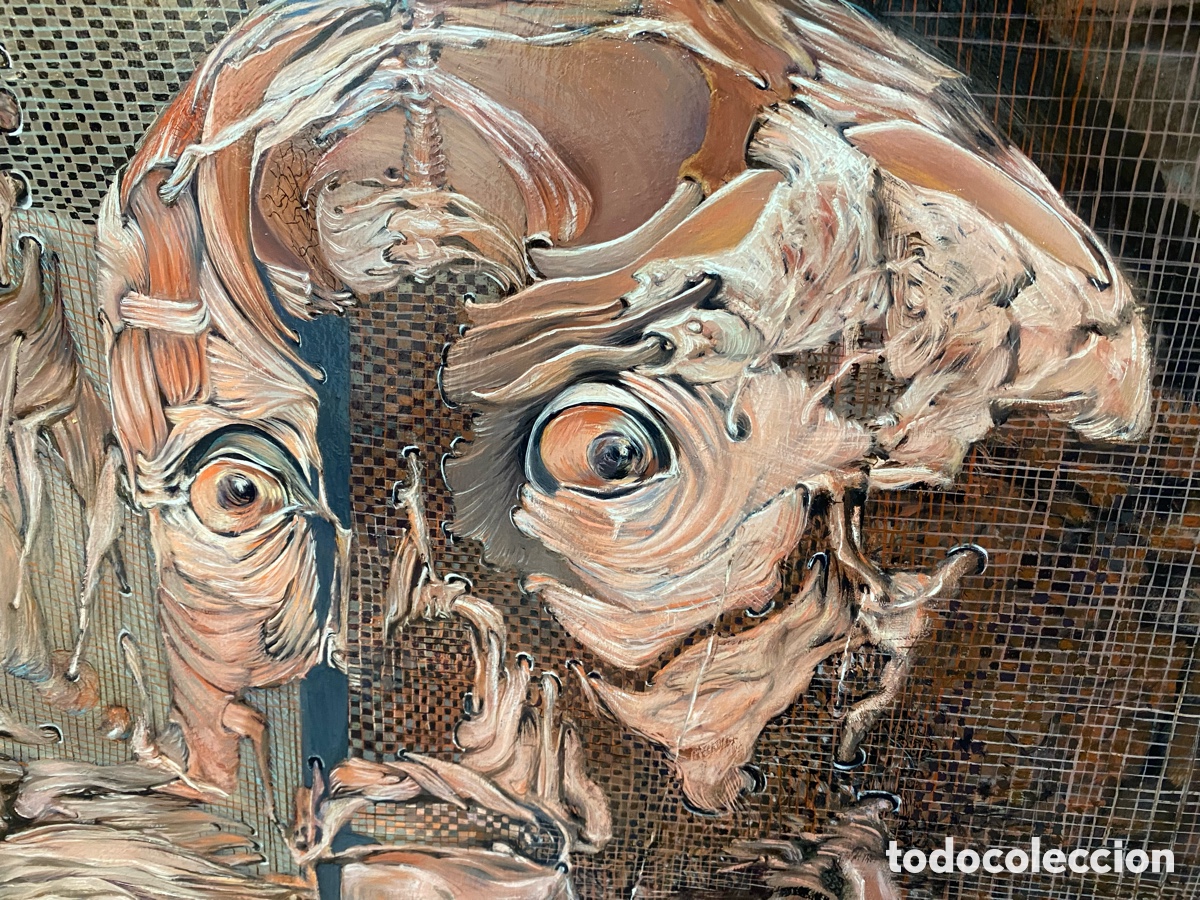 Arte: Pintura al &oacute;leo en tabla de madera - Foto 3