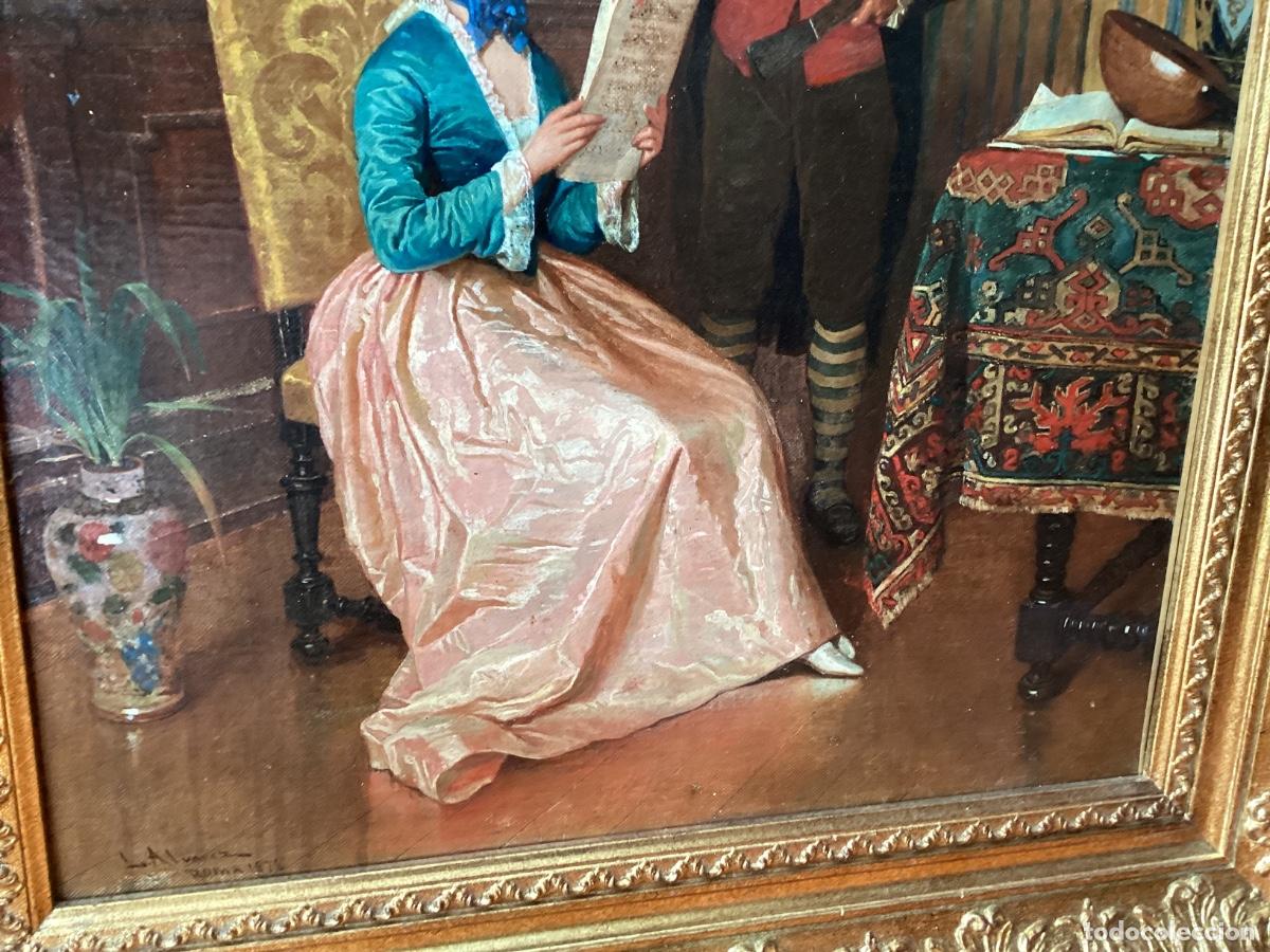 Arte: oleo/lienzo ,&rdquo;pareja en El salon&rdquo; - Foto 8