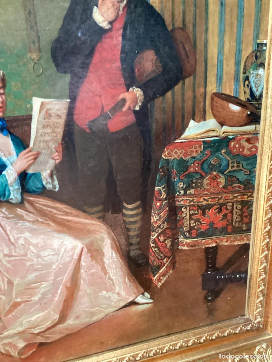 Arte: oleo/lienzo ,&rdquo;pareja en El salon&rdquo; - Foto 9