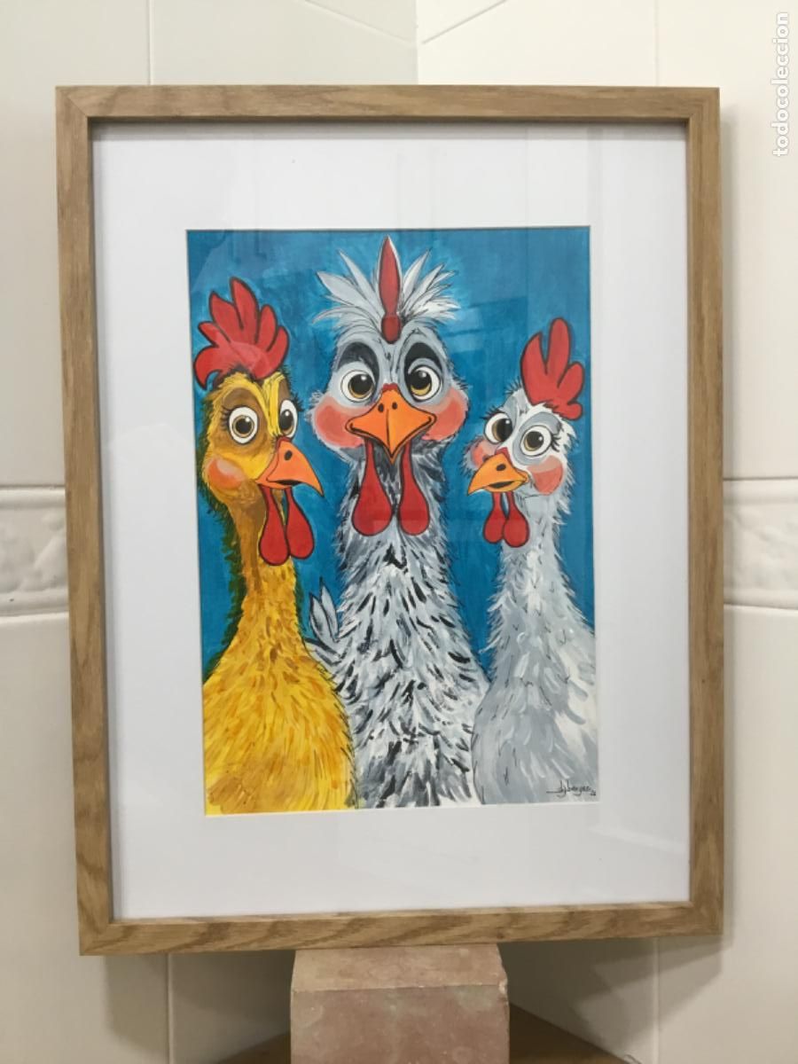 Arte: Listas para el baile. Acr&iacute;lico sobre papel.