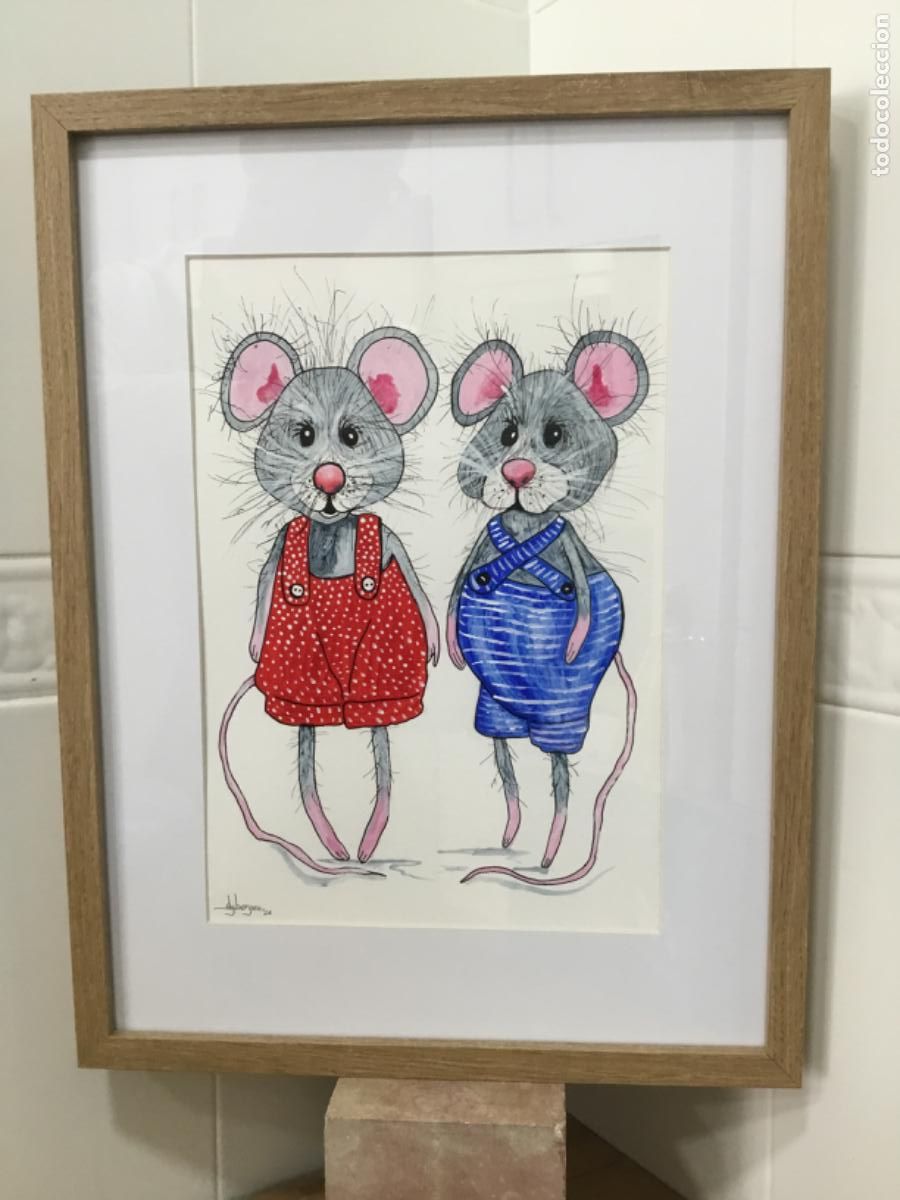 Arte: Arreglados, pero informal. Acr&iacute;lico sobre papel.