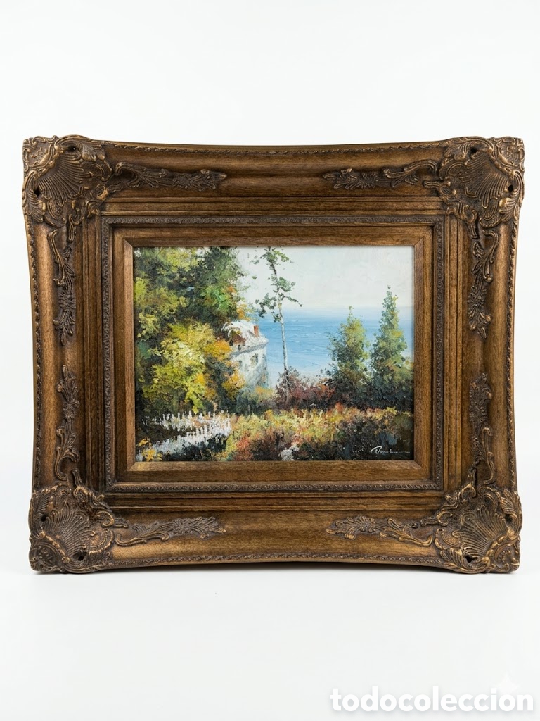 Arte: Pareja de cuadros al oleo firma ilegible