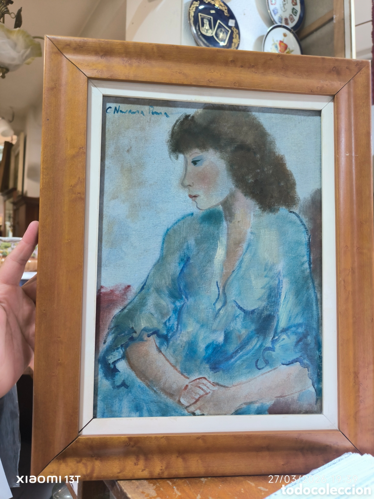 Arte: Oleo firmado por Carme Navarra