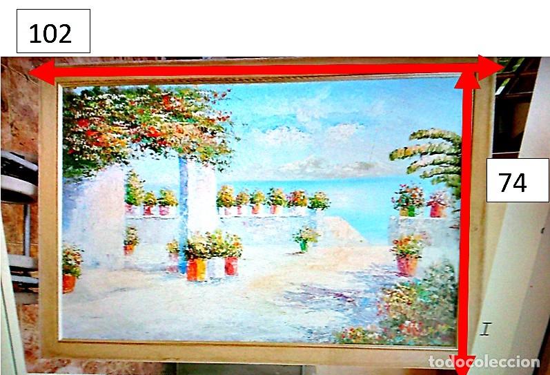 Arte: OLEO SOBRE LIENZO, &rdquo;'CON VISTAS AL MAR&rdquo;. De J. Corona.