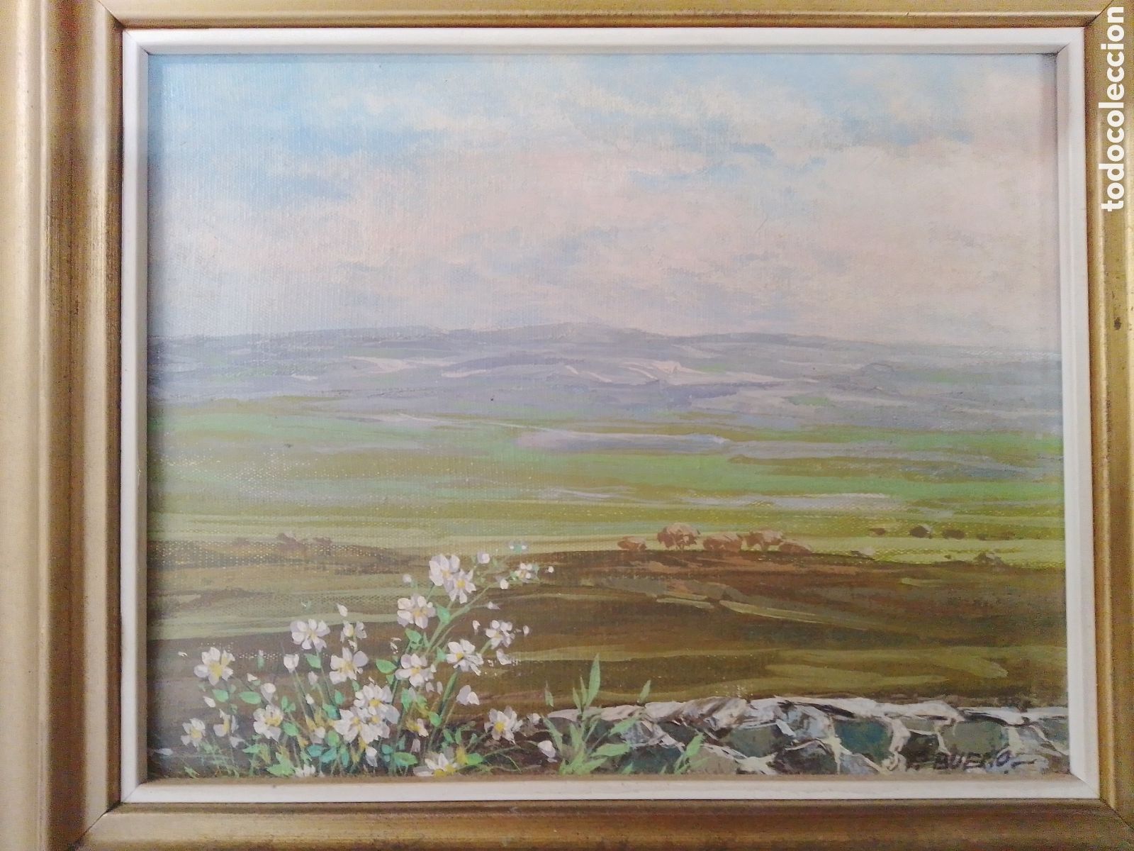 Arte: PAISAJE DE LLANES FIDEL BUENO. OLEO SOBRE LIENZO.