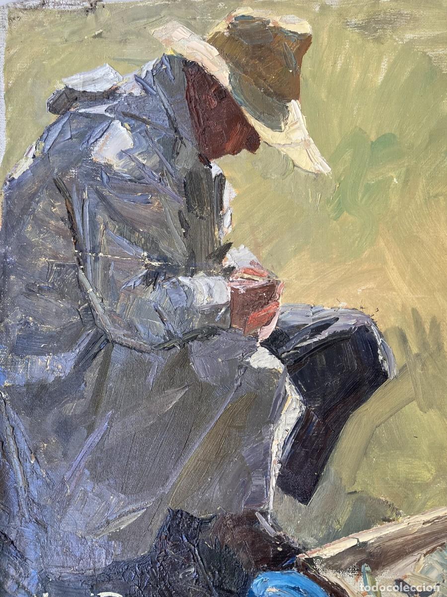 Arte: Pintura Original Impresionista &oacute;leo sobre lienzo Artista pintando en pleno aire Arte Ucraniano