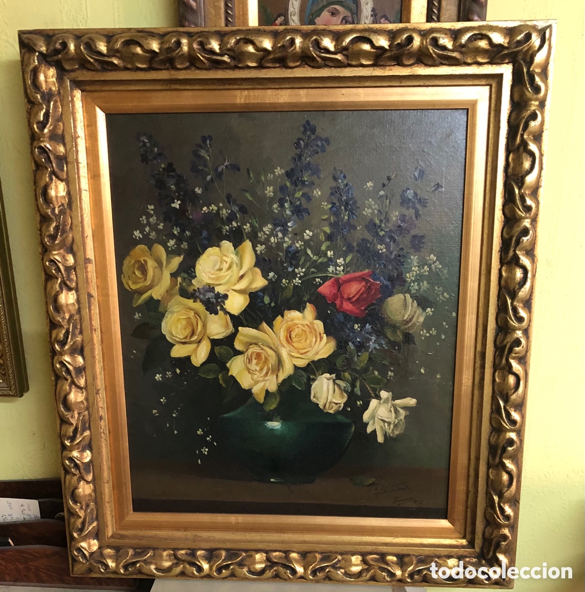 Arte: J.casanova oleo/lienzo medidas 50x42 con marco 65x37