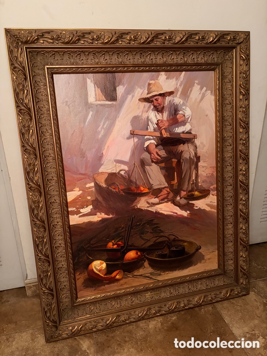 Arte: &Oacute;leo original Conrado Meseguer &ndash; Pintura valenciana &ndash; Gran formato &ndash; Firmado