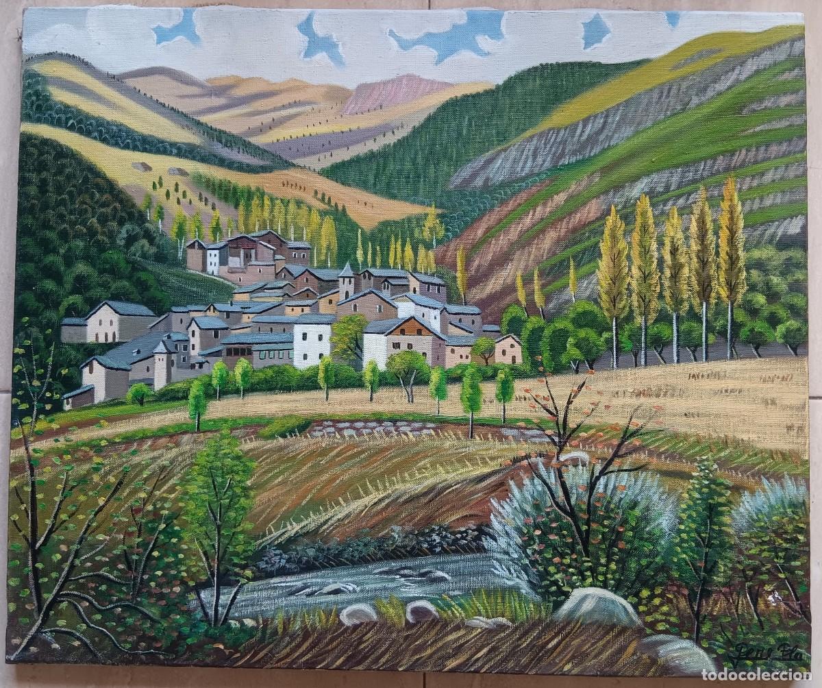 Art: PERE PLA PAR&Eacute;S. &Oacute;LEO S/ TELA 55 X 46. ESPUI, LA VALL FOSCA, PALLARS JUSS&Agrave;. FIRMADO Y CERTIFICADO.