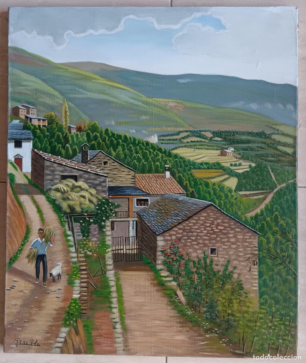 Art: PERE PLA PAR&Eacute;S. &Oacute;LEO SOBRE TELA MONTADO EN BASTIDOR CON MEDIDAS 55 X 46. CAL SIDRU, NEV&Agrave;.