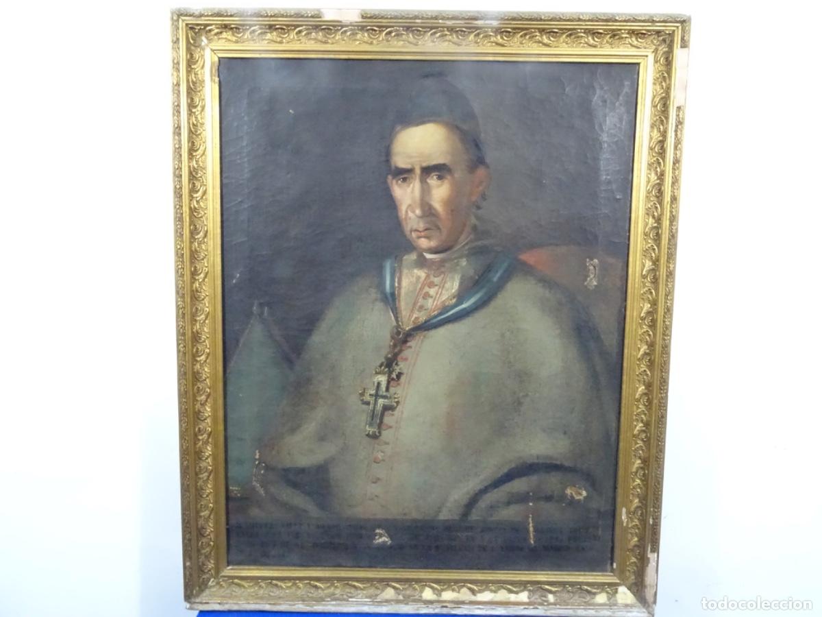 Arte: &Oacute;LEO ANONIMO DEL OBISPO DE MALLORCA Y ESCRITOR MIGUEL SALVA I MUNAR (1791-1873). 1858.