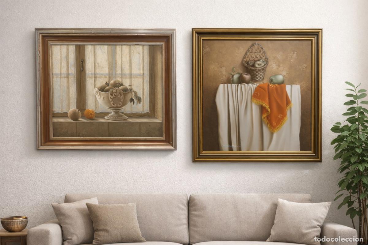 Art: Conjunto de 2 cuadros originales firmados, estilo hiperrealista, enmarcados y en muy buen estado.