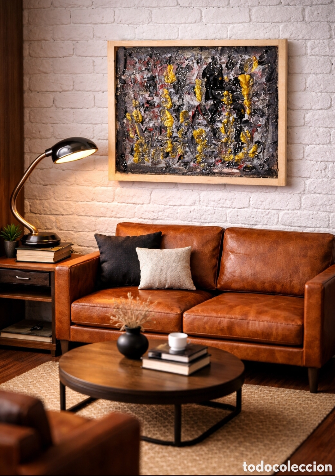 Arte: Cuadro miniatura abstracto texturizado escala 1:12