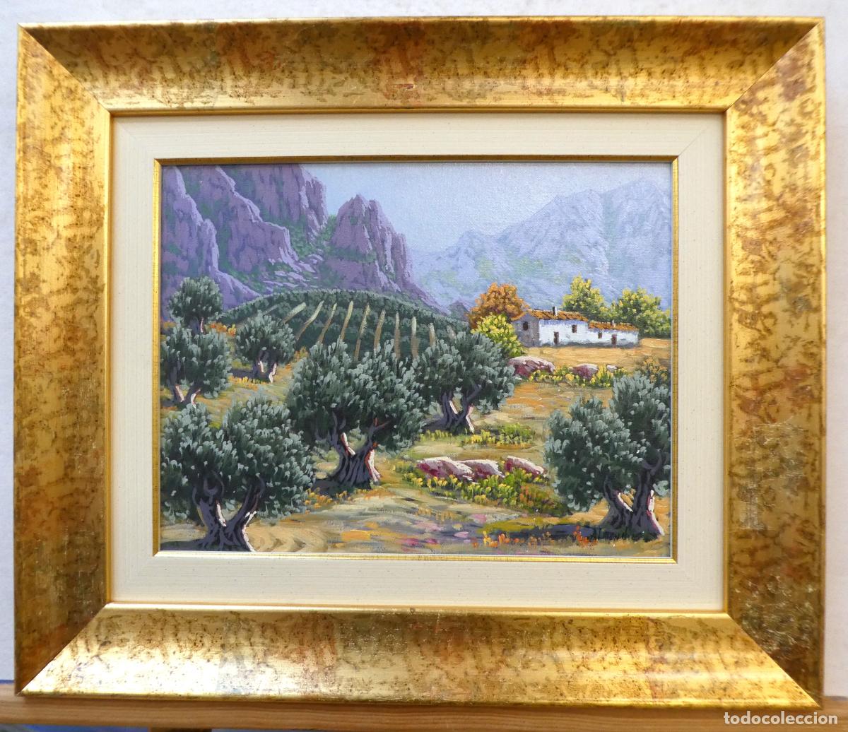 Arte: Oleo firmado Almendras, mide 35X27 y 52X44 cm con marco