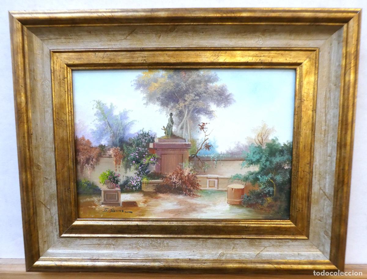 Arte: Oleo firmado G.Sanz, mide 27X19 y 40X32 cm con marco