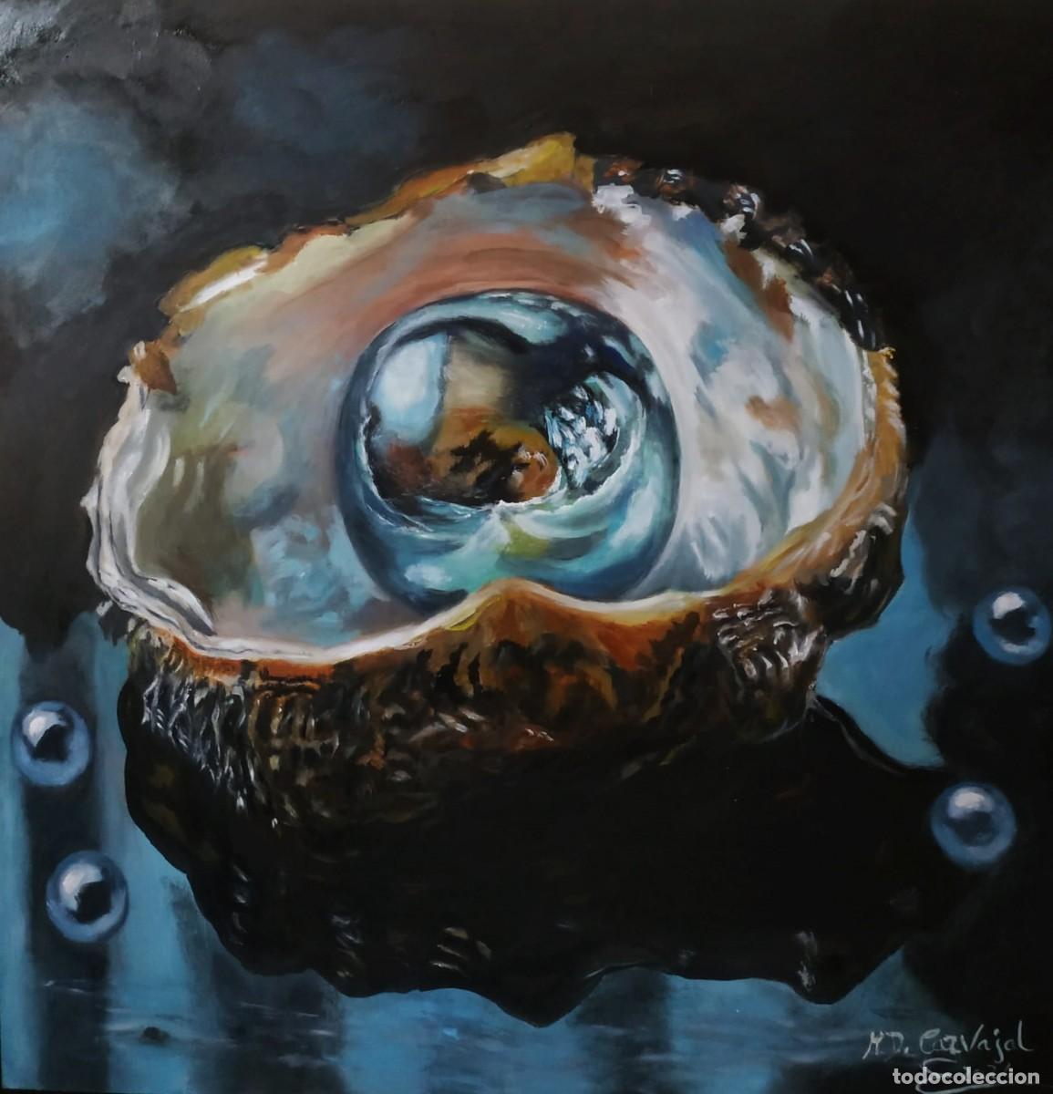 Arte: oleo/tabla de 50*50 cm &rdquo;perla oculta&rdquo; - Foto 1
