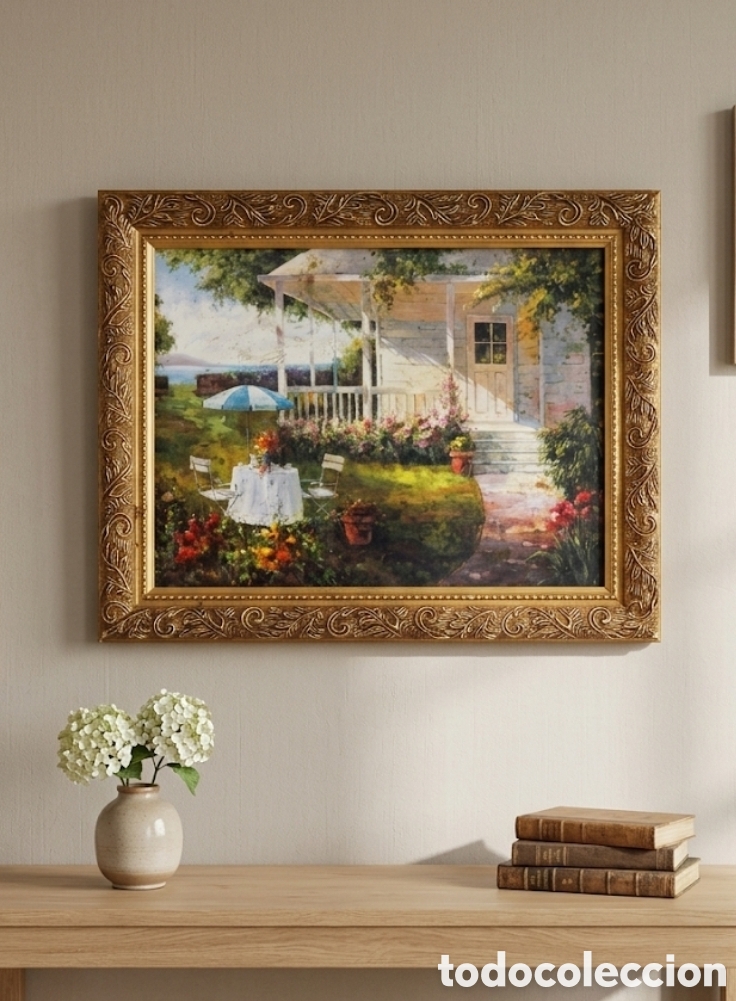 Arte: Oleo Impresionista Escena Jard&iacute;n