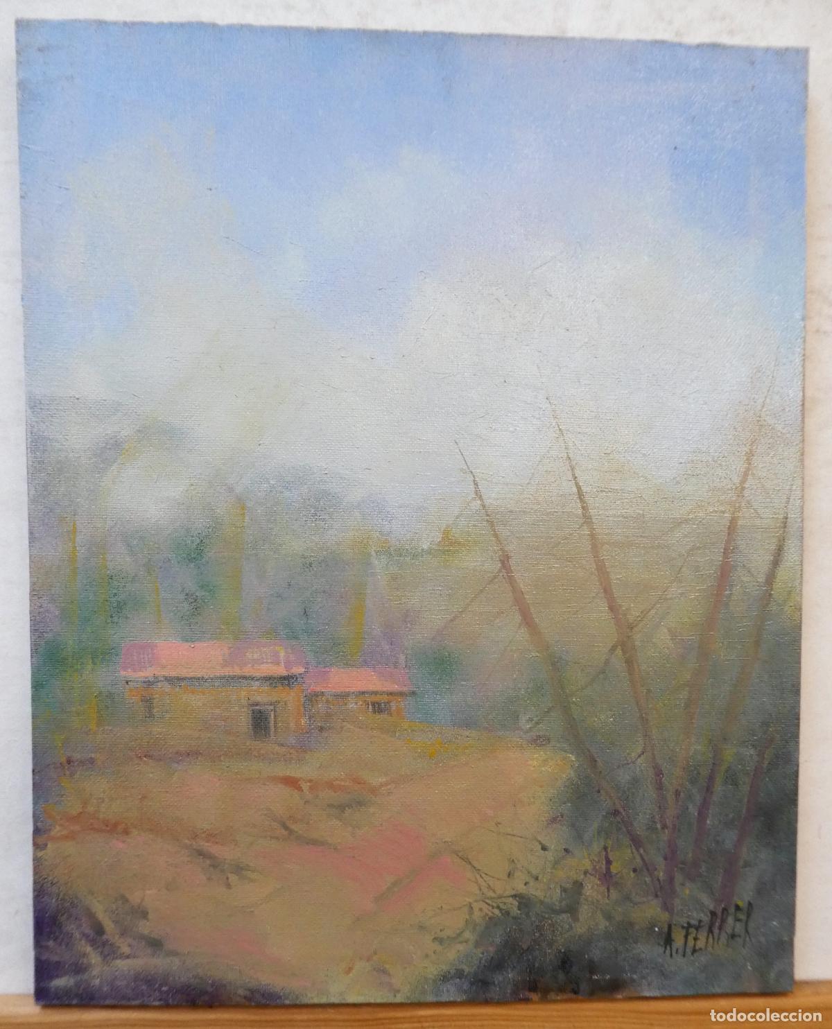 Arte: Oleo firmado A. Ferrer , mide 41X33 cm.