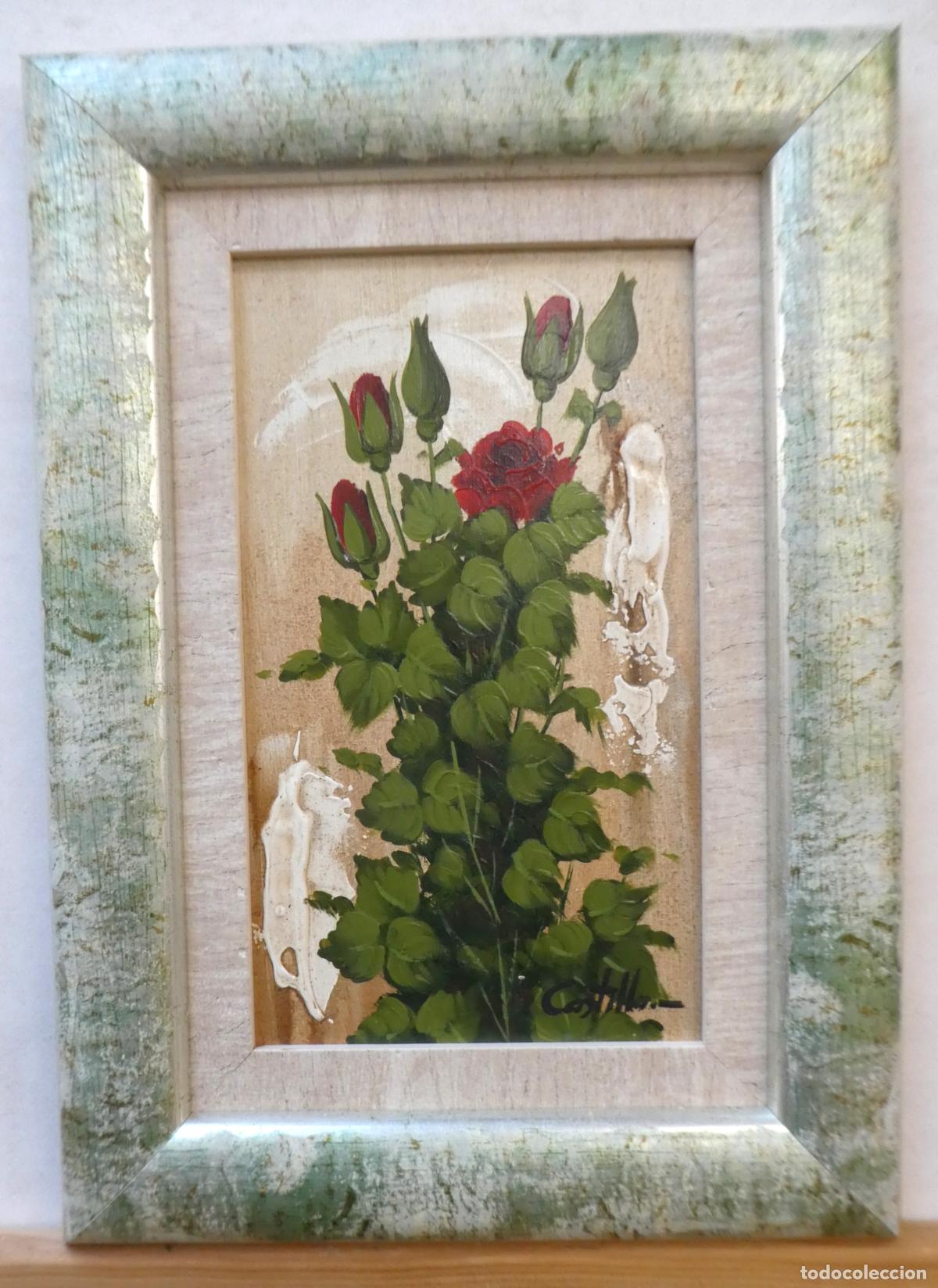 Arte: Oleo firmado Castillo, mide 24X14 cm. y 35X25 cm con marco