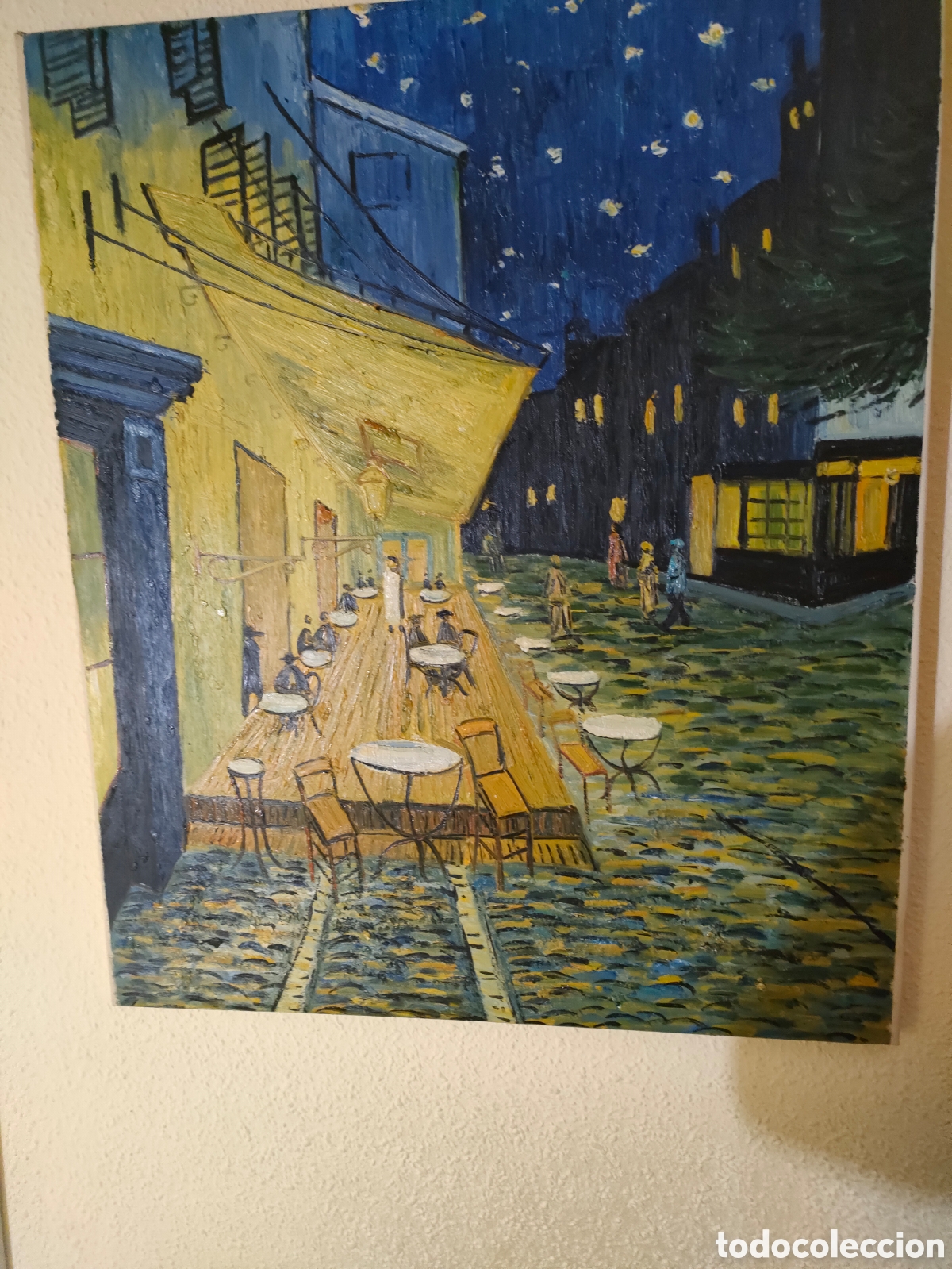 Arte: Reproducci&oacute;n al oleo Terraza del caf&eacute; por la noche Van Gogh