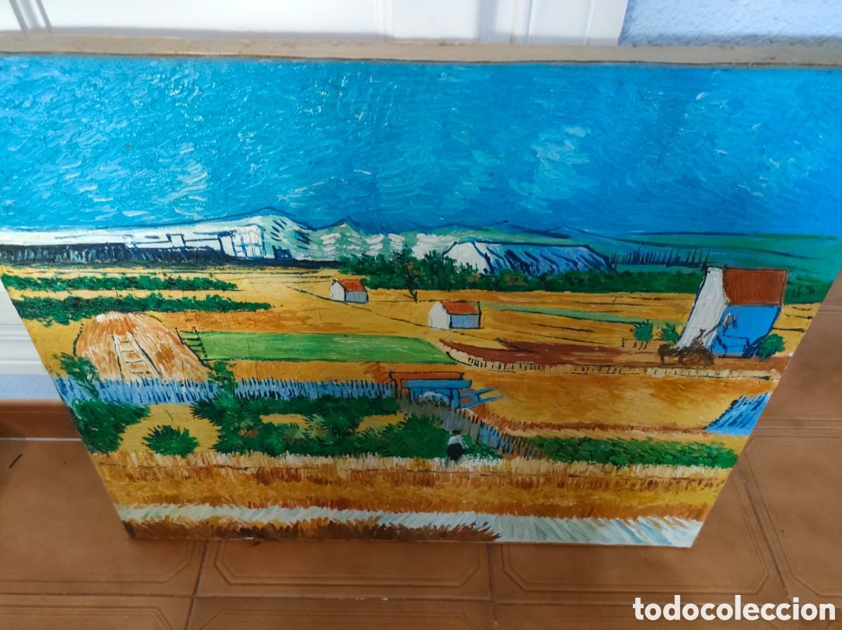 Arte: Reproducci&oacute;n en oleo La cosecha Van Gogh