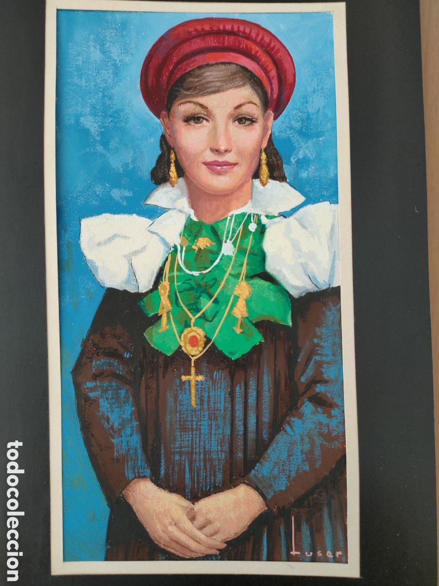 Arte: Jose Maria Tuser V&aacute;zquez (Barcelona 1919-1986), t&eacute;cnica mixta sobre cartulina