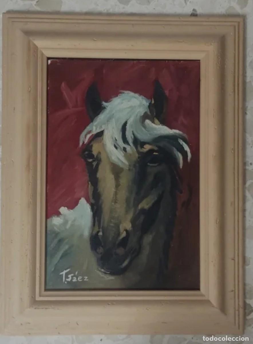 Arte: Lienzo al &oacute;leo . Caballo - Foto 1