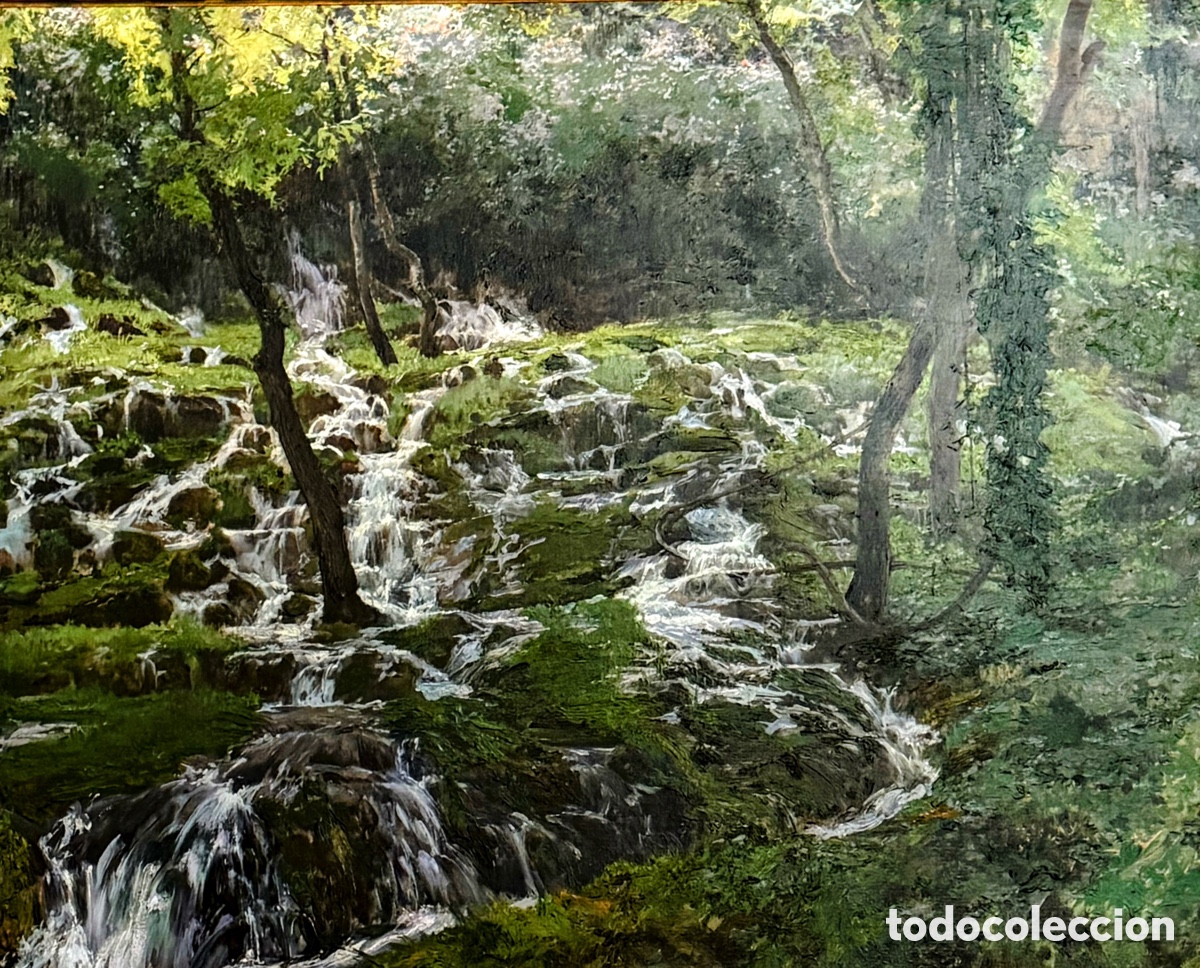 Kunst: Francisco Pradilla Ortiz. Monasterio de Piedra. Certificado por Don Wifredo Rincon