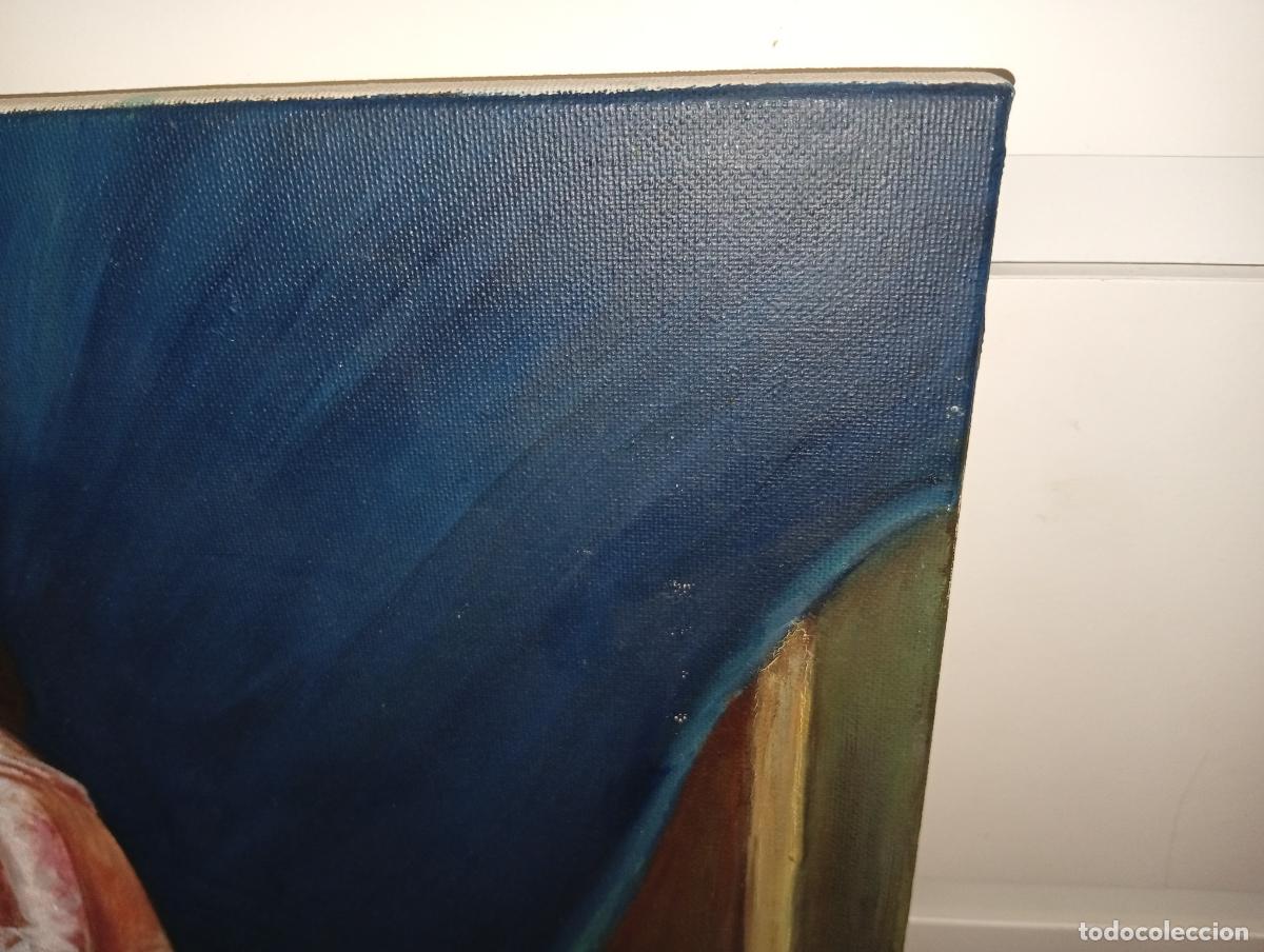 Arte: ​Cuadro al &Oacute;leo La Pintora Rococ&oacute; 55x46 - Foto 7