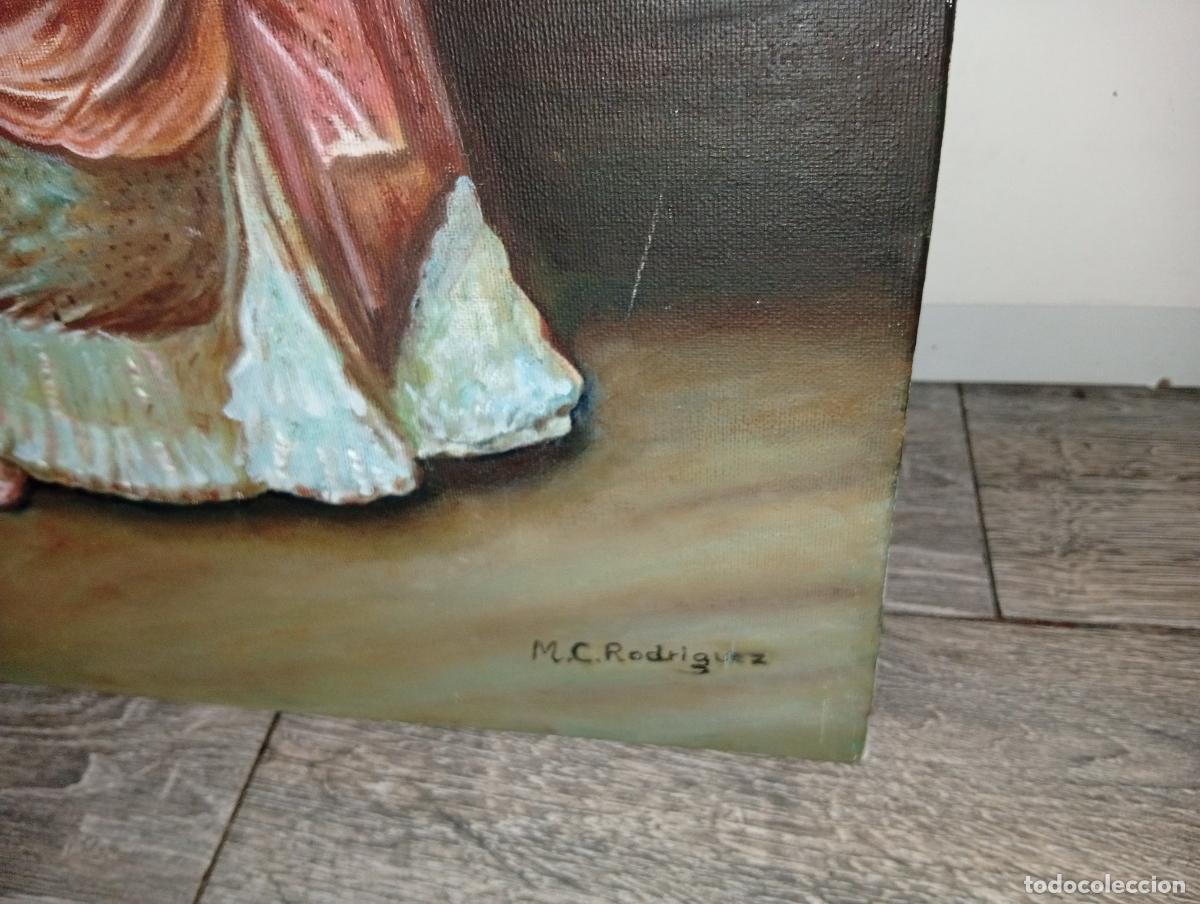 Arte: ​Cuadro al &Oacute;leo La Pintora Rococ&oacute; 55x46 - Foto 11