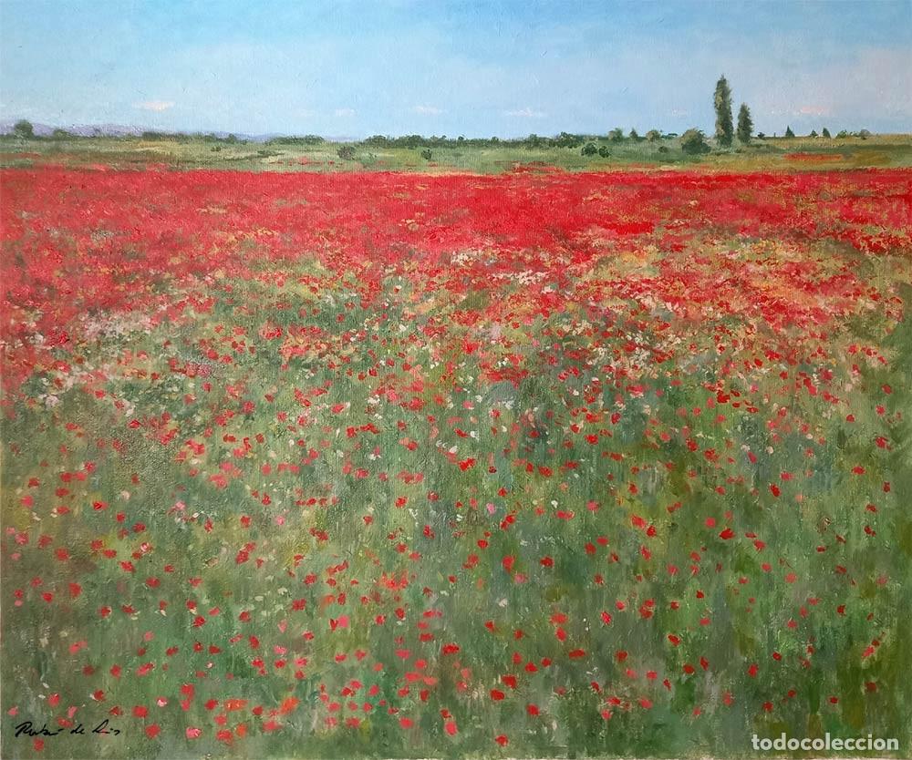 Arte: Paisaje de amapolas en primavera - Foto 1