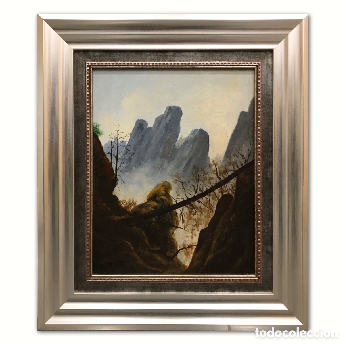 Arte: &rdquo;Desfiladero Monta&ntilde;oso en Calma&rdquo; Escuela Espa&ntilde;ola de la Segunda Mitad o Finales del S.XX aprox