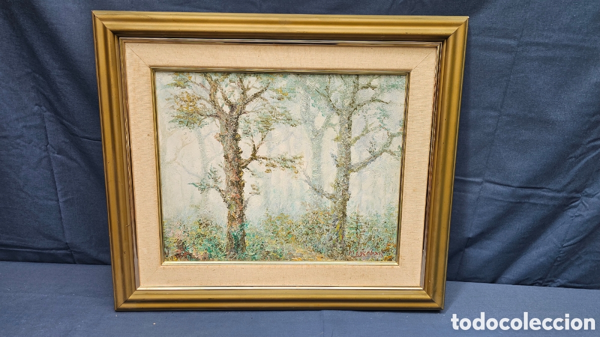 Arte: Antigua pintura al &oacute;leo del famoso pintor canario M&aacute;ximo Escobar