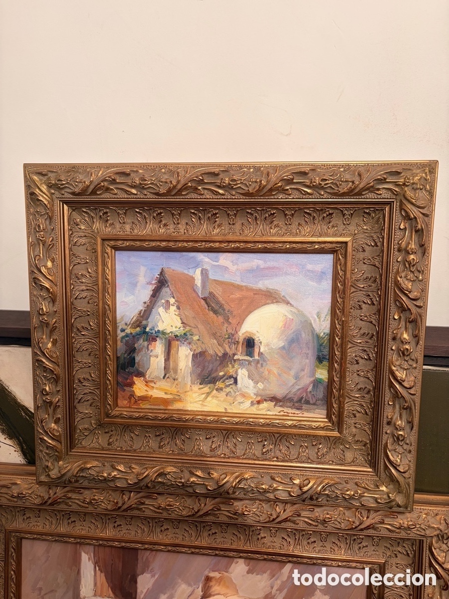 Arte: Cuadro original Conrado Meseguer &ndash; &oacute;leo paisaje valenciano con marco