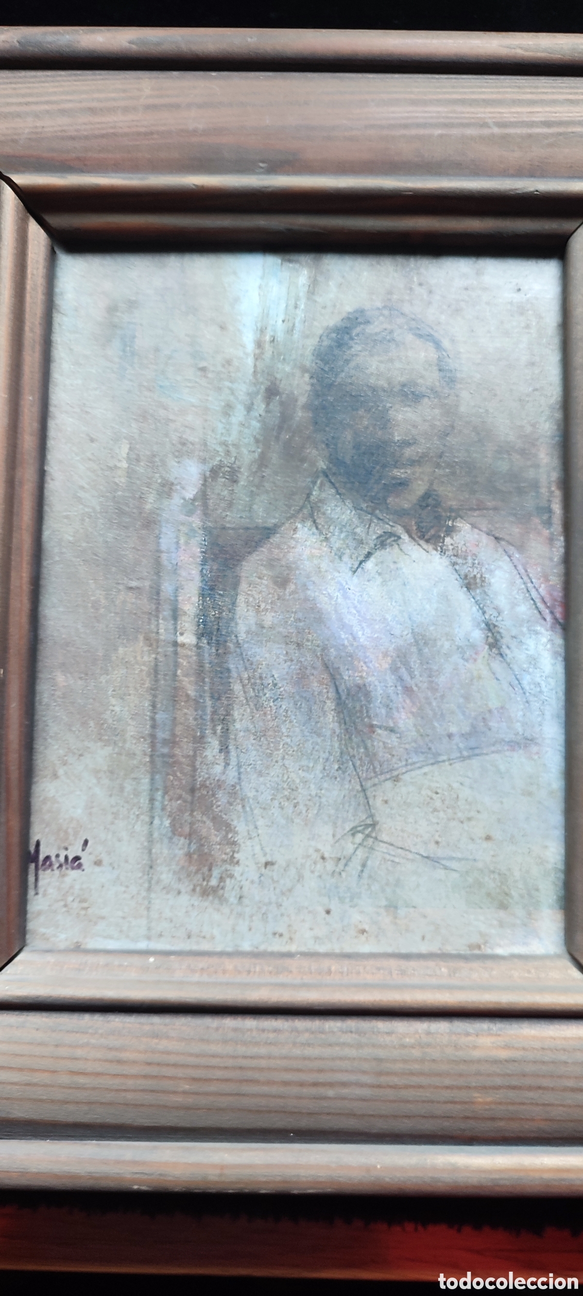 Arte: Cuadro original al oleo del gran pintor gallego Rafael Romero Masia