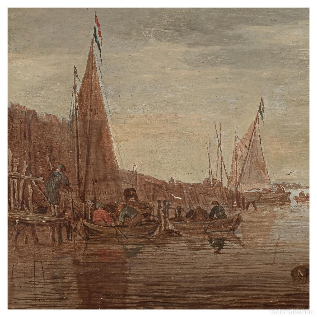 Arte: &rdquo;VAN GOYEN &rdquo;&rdquo;BARCAS EN EL PUERTO&rdquo;&rdquo;&rdquo; - Foto 3