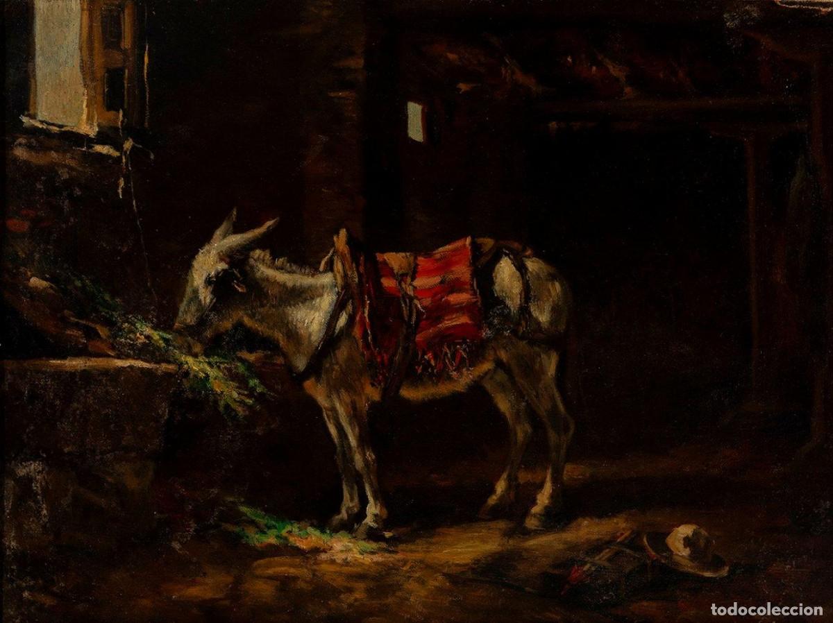 Kunst: &rdquo;CARLOS DE HAES &rdquo;&rdquo;ASNO COMIENDO HIERBA&rdquo;&rdquo;&rdquo;