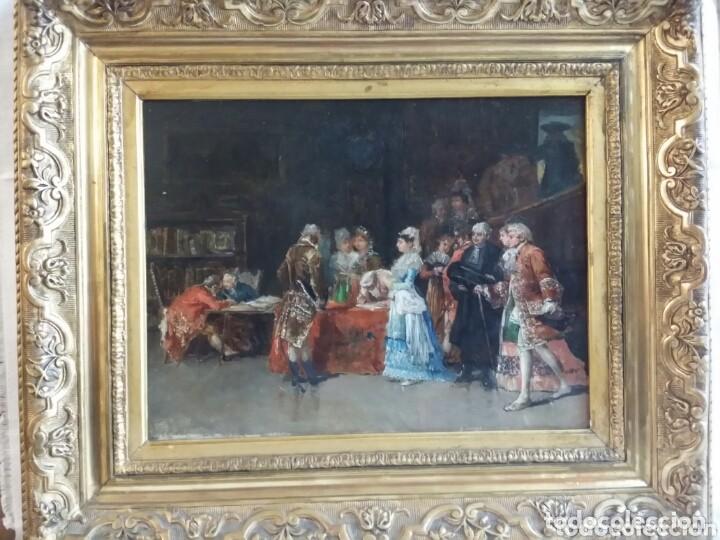 Kunst: SALVADOR SANCHEZ BARBUDO LE CONTRAT OLEO SOBRE TABLA