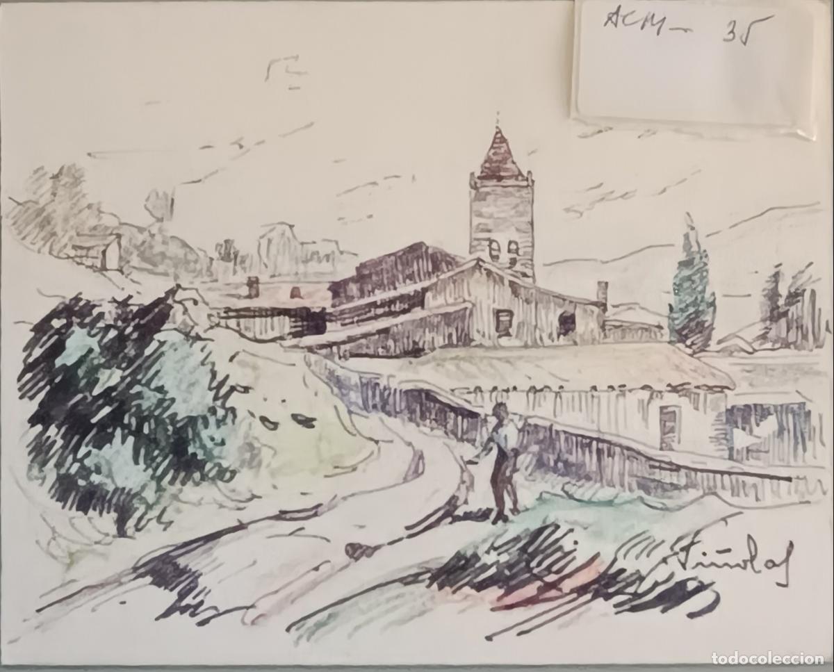 Arte: Xavier Vi&ntilde;olas - Pintura de un pueblo - Dibujos