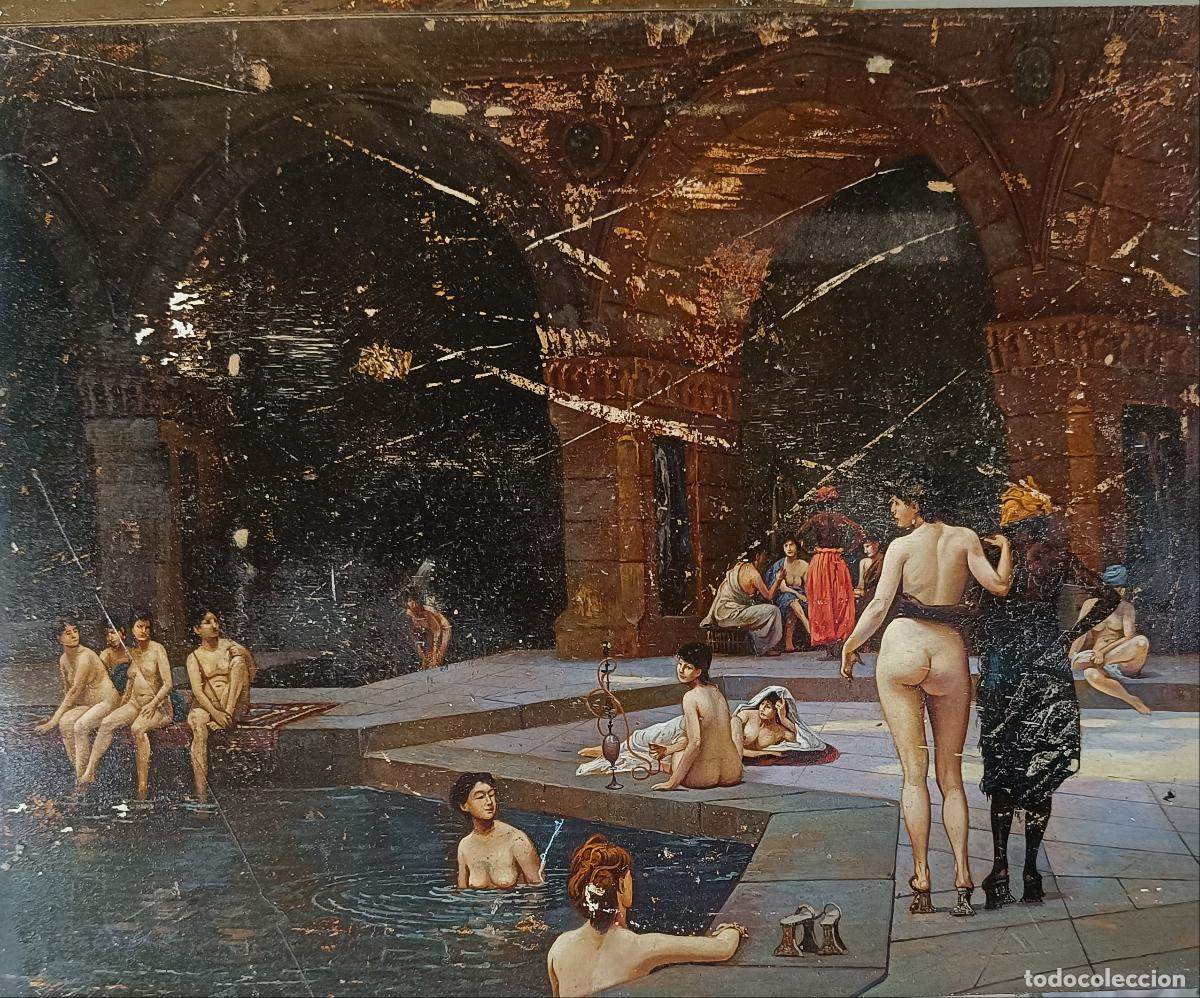 Arte: Anonimo - Ba&ntilde;o de mujeres desnudas - Oleo sobre plancha - se encuentran da&ntilde;ados