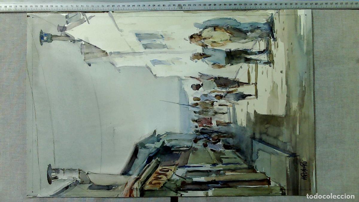 Arte: Romero - Paseo urbano diurno - Acuarela