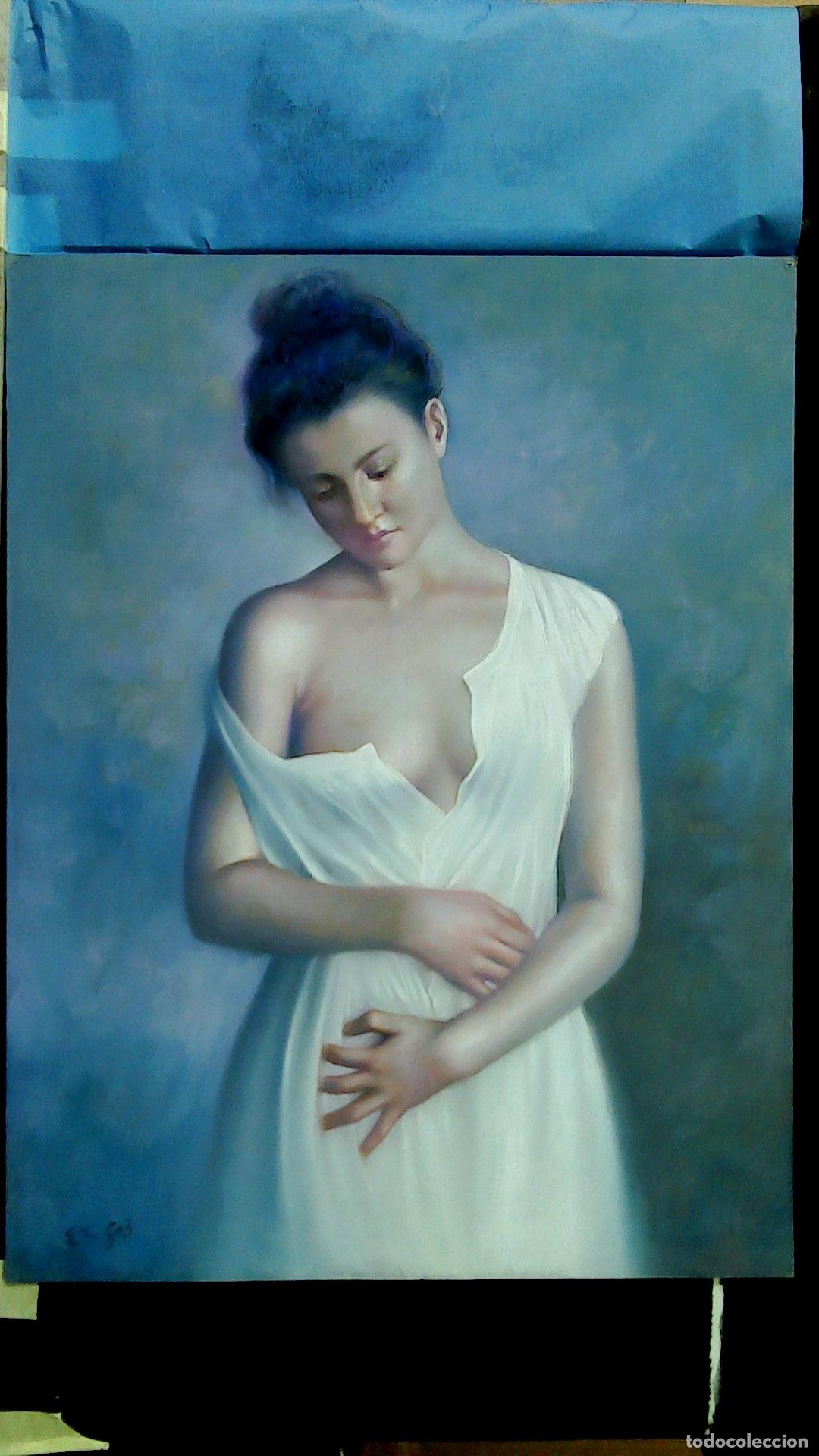 Arte: Enric Montserrat Foj - Mujer en Blanco - Pastel