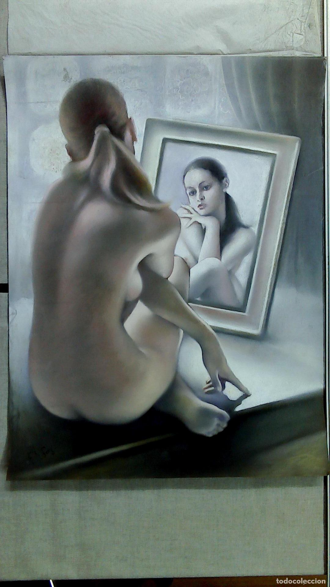 Arte: Enric Montserrat Foj - Reflejo en espejo roto - Pastel